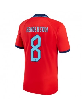 Moški Nogometna dresi replika Anglija Jordan Henderson #8 Gostujoči SP 2022 Kratek rokav